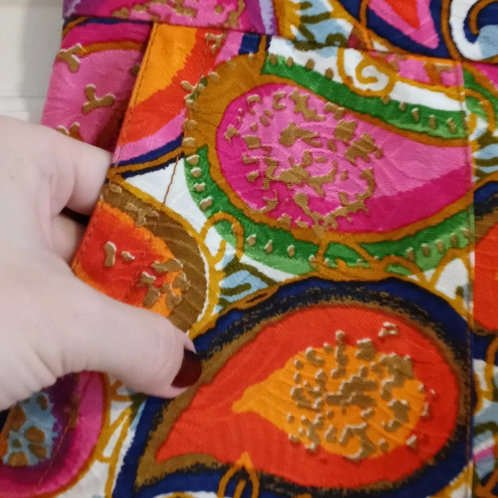 🧡Mr. Turk🧡 - Multicolor Paisley Print Jacquard Cotton Short - Picture 6 of 14